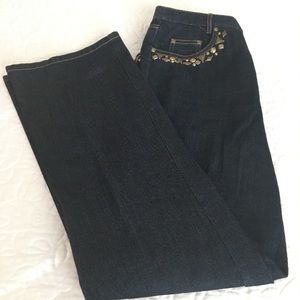 Ruby Rd. Ladies Jeans,  gold flecks, bling, sz 10